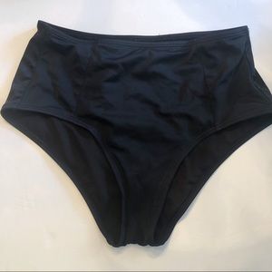 LA Hearts S High Waist Bikini Bottom Black